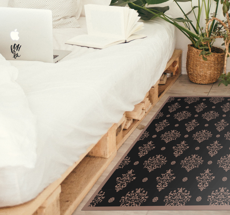 Kukkainen koriste kukka vinyylimatto - Tenstickers