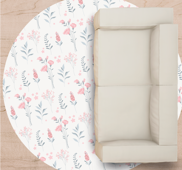 Kukkakuvioinen koostumus kukka vinyylimatto - Tenstickers