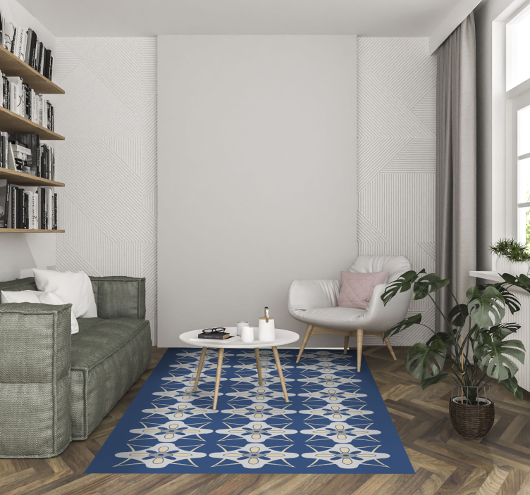 Kukkalaattojen koostumus laatta vinyylimatto - Tenstickers