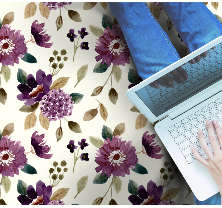 Kukkiva ilo kukka vinyylimatto - Tenstickers