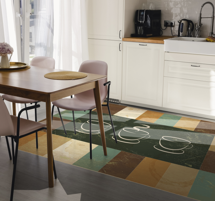 Kuppi kahvimainosta lauseke vinyylimatto - Tenstickers