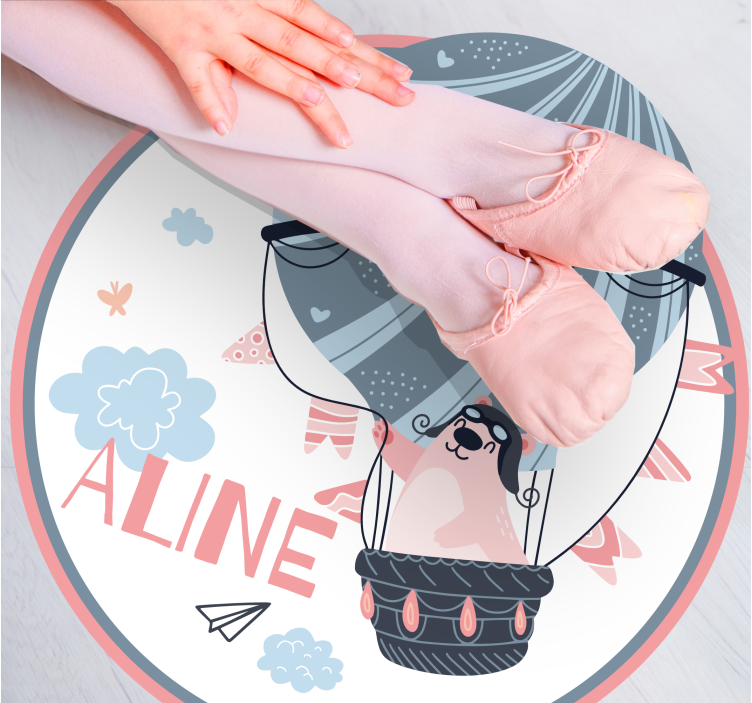 Kuumailmapallo nimi vinyylimatto - Tenstickers