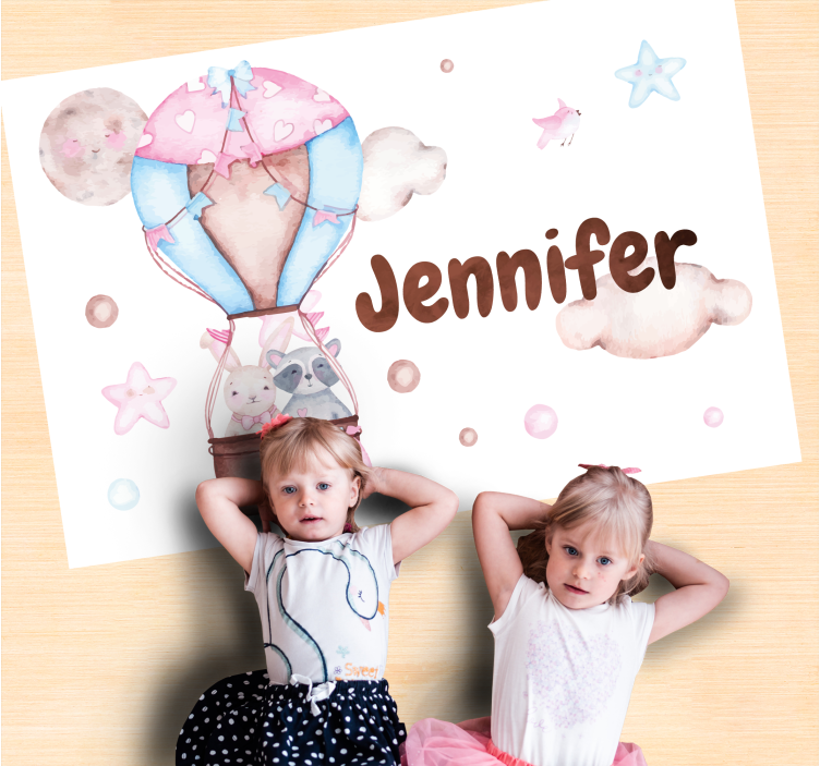 Kuumailmapalloilu nimi vinyylimatto - Tenstickers