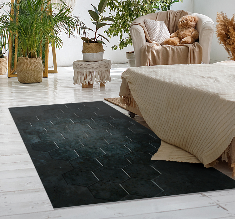 Kuusikulmainen kuvio kaakeli vinyylimatto - Tenstickers