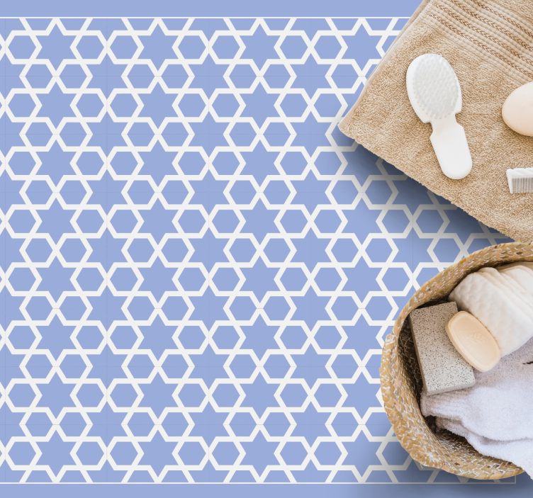 Kuusikulmainen tähtikuvio geometrinen vinyylimatto - Tenstickers