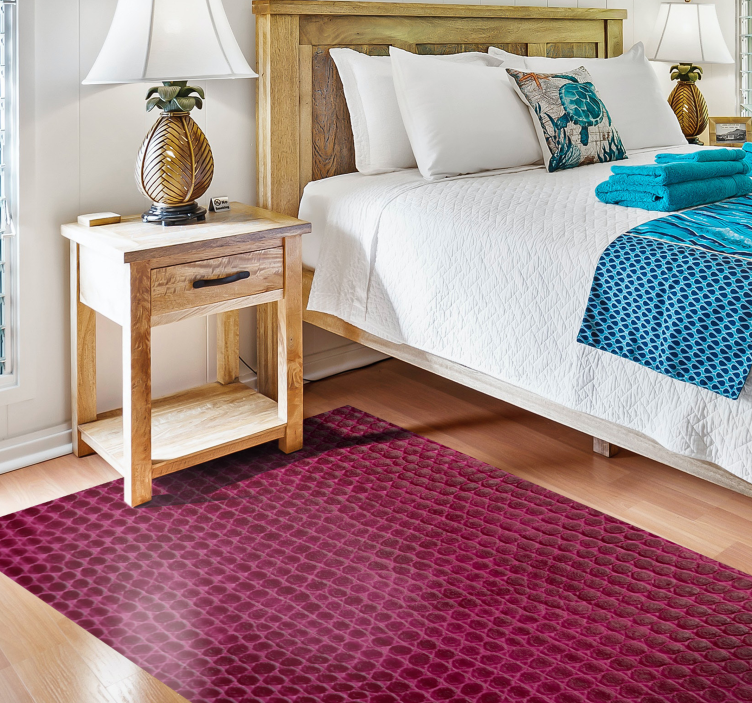 Kuvioitu karmiininpunainen kangas vinyylimatto eläinpainatus - Tenstickers