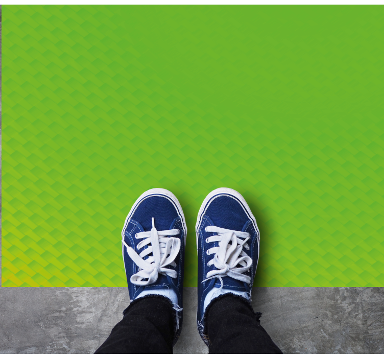 Kuvioitu vihreä pinta puu vinyylimatto - Tenstickers