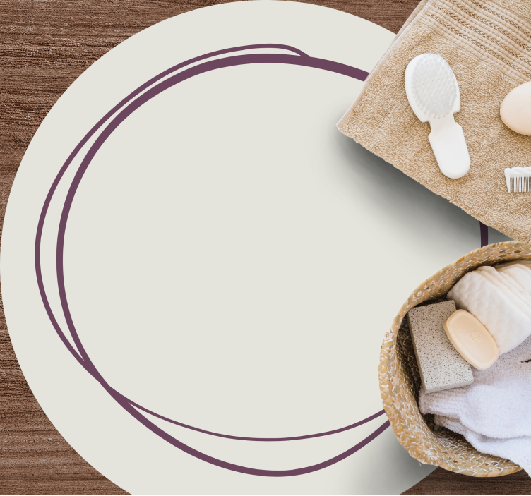 Pyöreä kuvioitu vinyylimatto kylpyhuoneeseen - Tenstickers