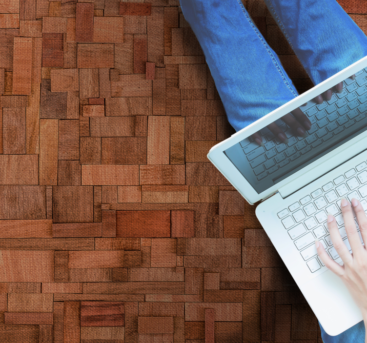 Lämmin lohkokuvio puu vinyylimatto - Tenstickers