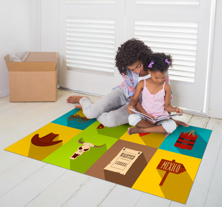 Länsimainen seikkailu vinyylimatto peli - Tenstickers