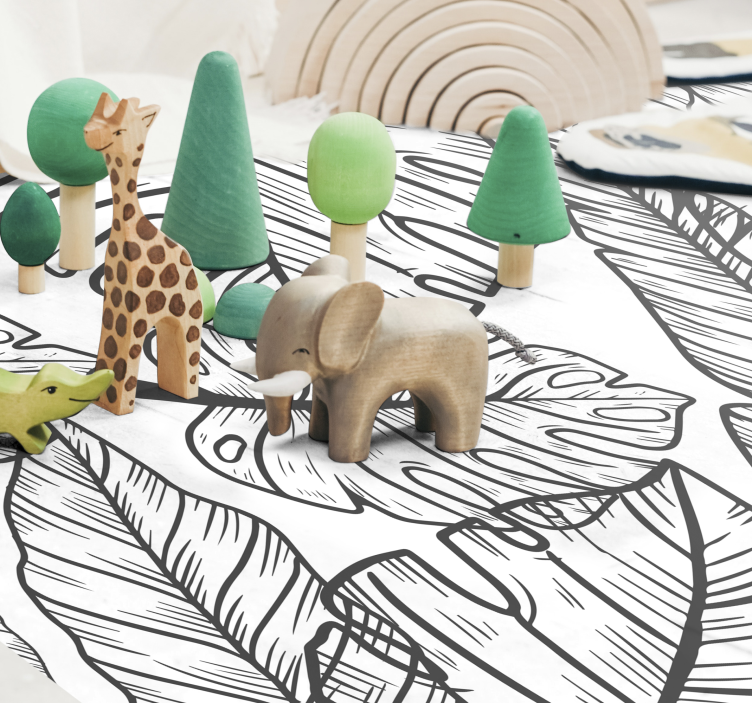 Lehtiviidakkoteema vauvan huoneen vinyylimatto - Tenstickers