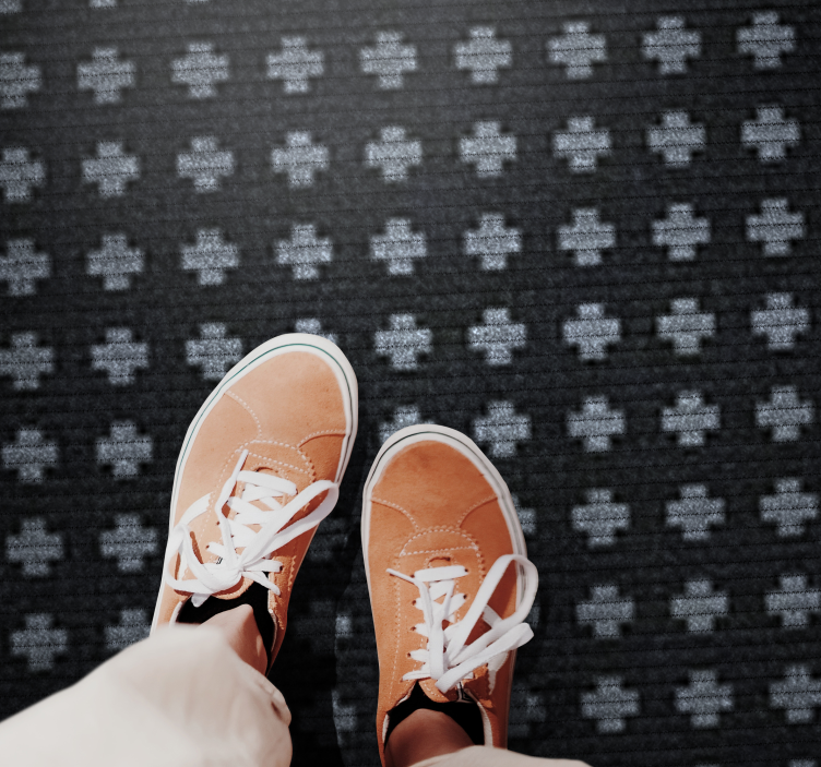 Leikkaava ristijärjestely minimalistinen vinyylimatto - Tenstickers