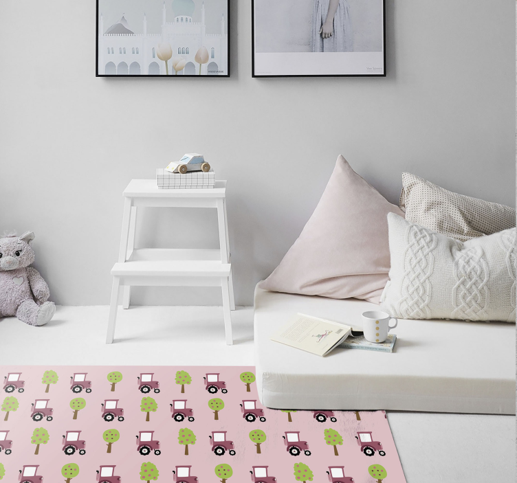 Leikkisä kuorma-kuvio lastenhuone vinyylimatto - Tenstickers