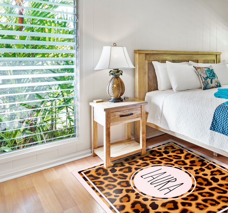 Leopardikuvio nimellä teinin vinyylimatto - Tenstickers