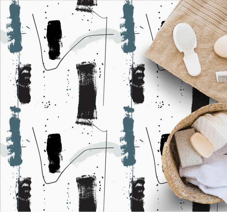 Lineaariset abstraktit muodot minimalistinen vinyylimatto - Tenstickers