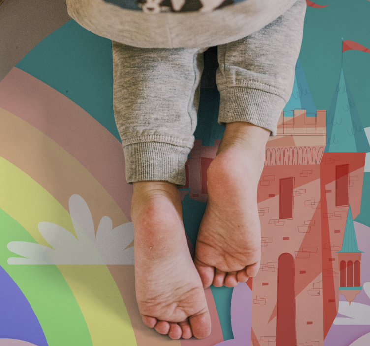 Linnan fantasia lastenhuone vinyylimatto - Tenstickers