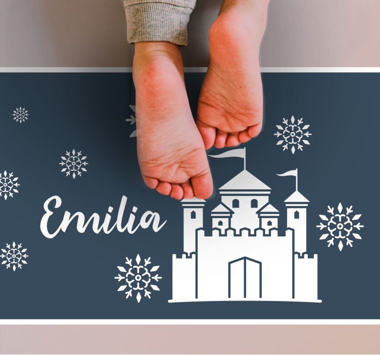 Linnan leikkisä kohtaus nimi vinyylimatto - Tenstickers