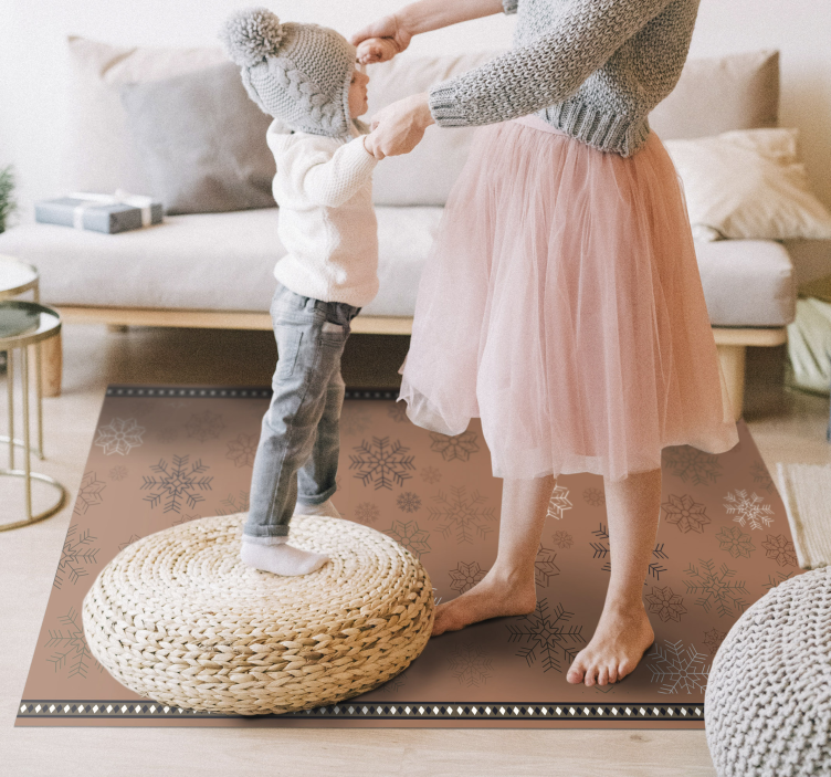 Lumihiutaleet kuvio jouluinen vinyylimatto - Tenstickers