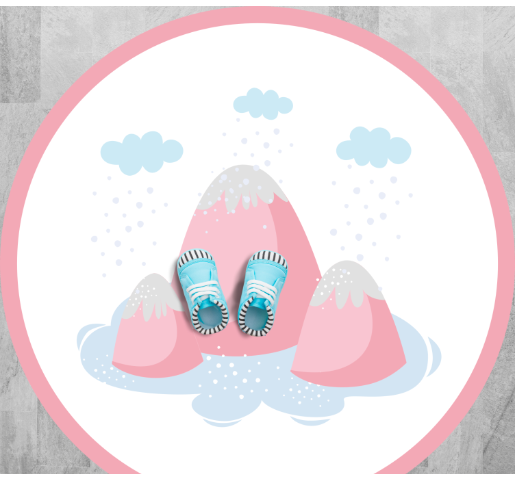 Luminen vuoristomaisema lastenhuone vinyylimatto - Tenstickers