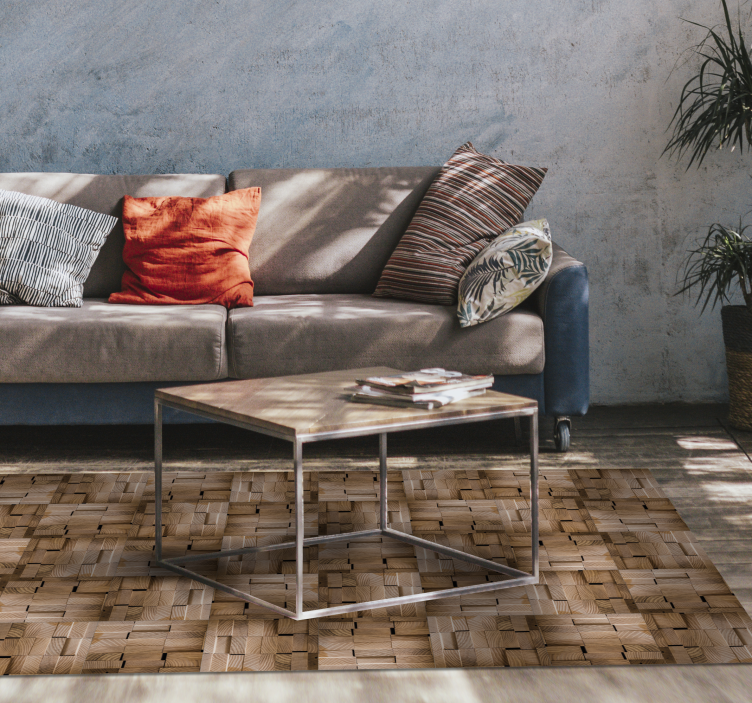 Luonnollinen tekstuurisuunnittelu puu vinyylimatto - Tenstickers