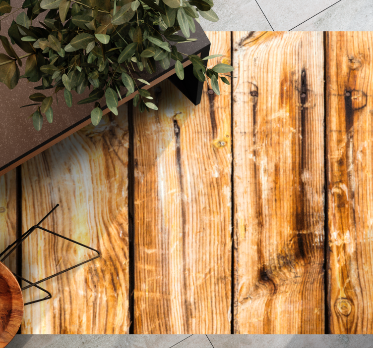 Maalaismainen klassinen lankku puu vinyylimatto - Tenstickers