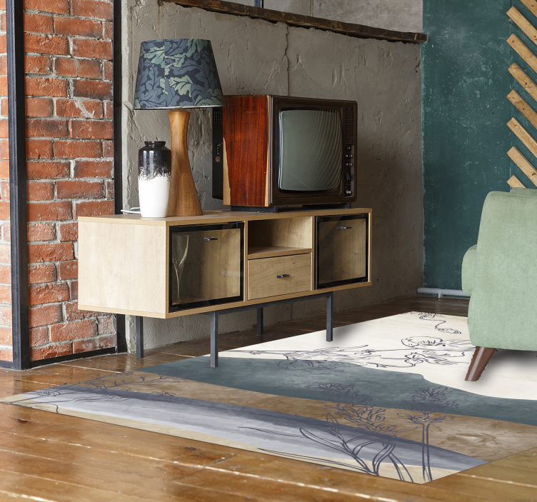 Maalattu luonto kukka vinyylimatto - Tenstickers