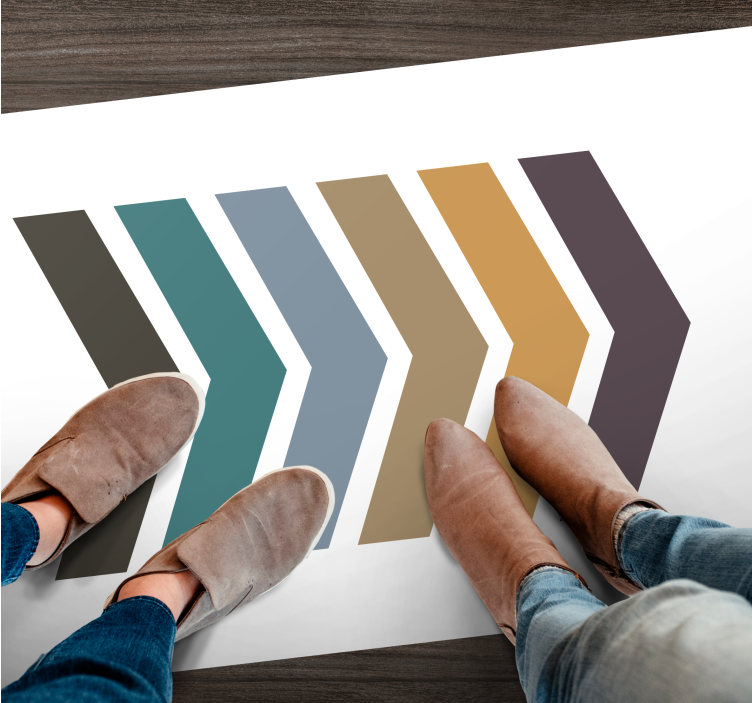 Maan värien nuoli vinyylimatto eteiseen - Tenstickers