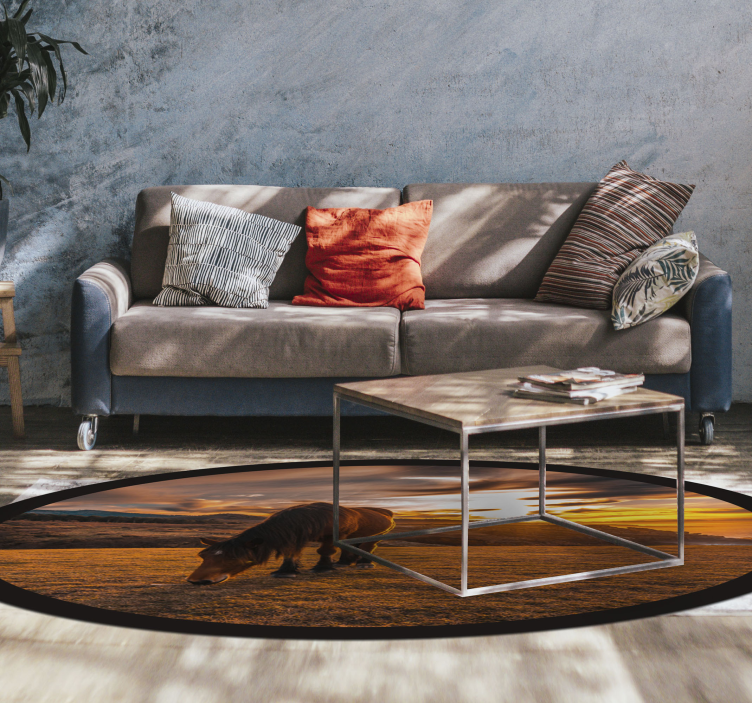 Majesteettinen hevosen syönti eläin vinyylimatto - Tenstickers