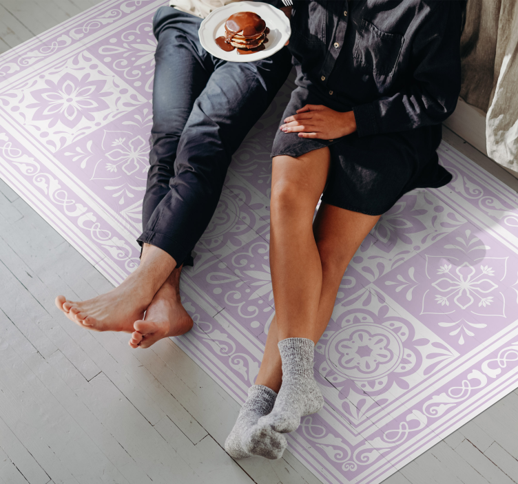 Mandalan eleganssi kylpyhuoneen vinyylimatto - Tenstickers