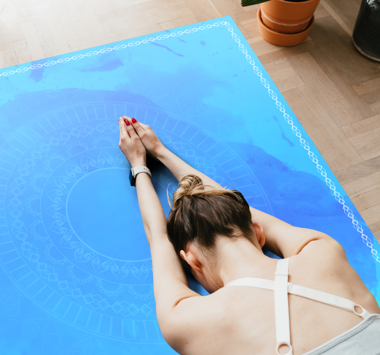 Mandala meditaatiopiiri vinyylimatto mandala - Tenstickers