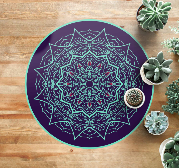 Mandala ympyrän suunnittelu vinyylimatto mandala - Tenstickers