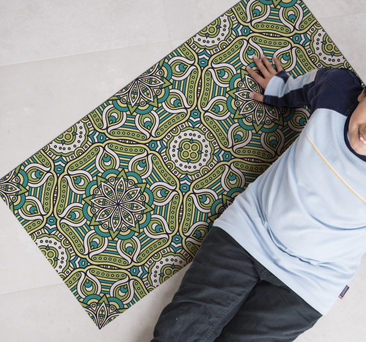 Mandalakuvioinen vinyylimatto mandala - Tenstickers