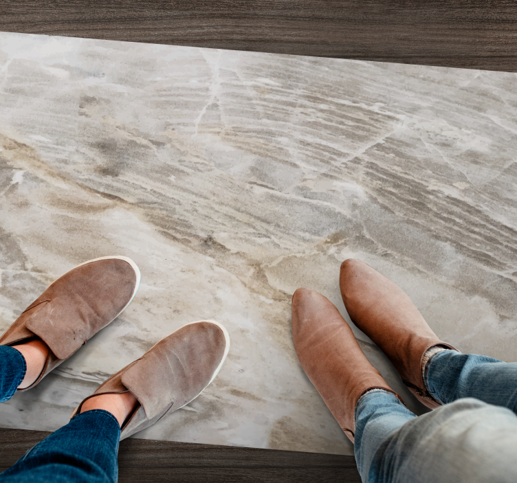 Marmori tekstuuri monimutkainen kuvio ulkona vinyylimatto - Tenstickers