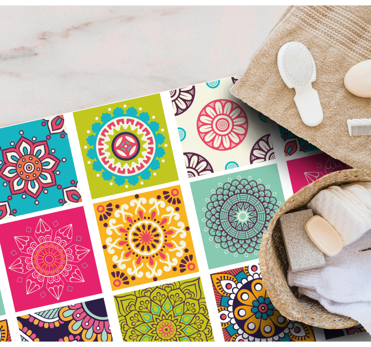 Marokkolaiset laatat laatta vinyylimatto - Tenstickers