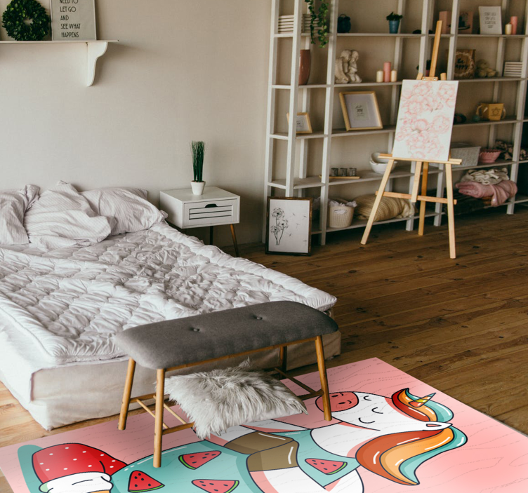 Meditoiva yksisarvinen Lisää vinyylimatto lapsille - Tenstickers