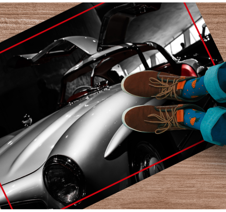 Mercedes 300sl vinyylimatto retro - Tenstickers