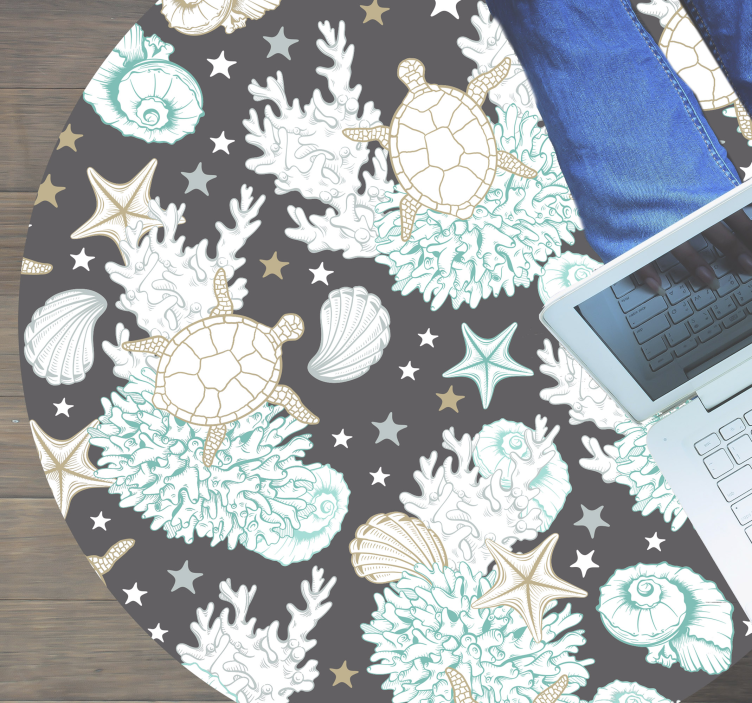 Merellinen aihe eläin vinyylimatto - Tenstickers