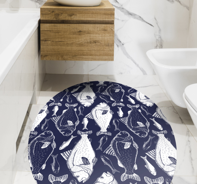 Merikalakuvio eläin vinyylimatto - Tenstickers