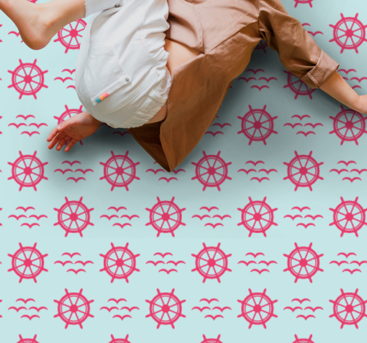 Meripeninkulman ohjauspyörät vinyylimatto - Tenstickers