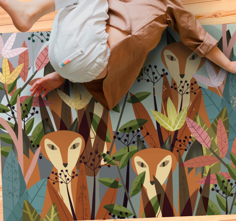Metsän eläimistötaide eläin vinyylimatto - Tenstickers