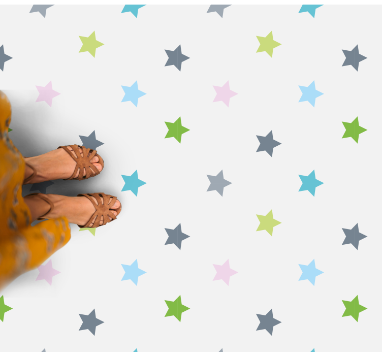 Minimalistiset värit tähti vinyylimatto - Tenstickers