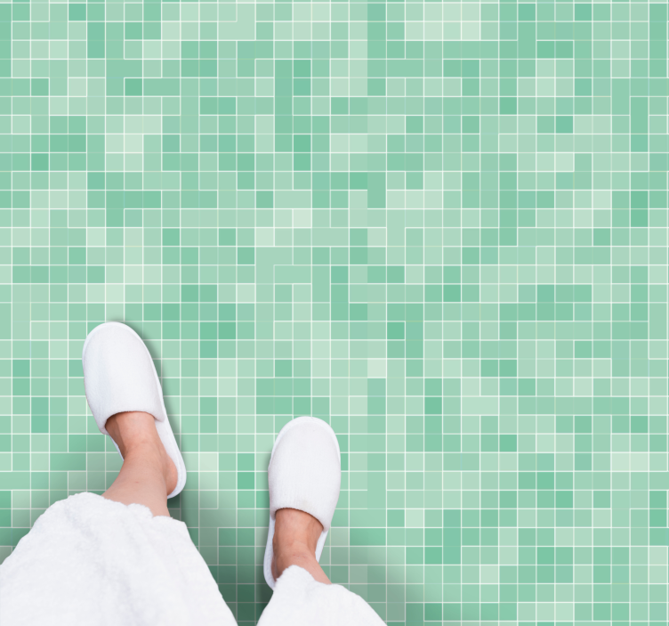 Mintun mosaiikkikuvio kaakeli vinyylimatto - Tenstickers