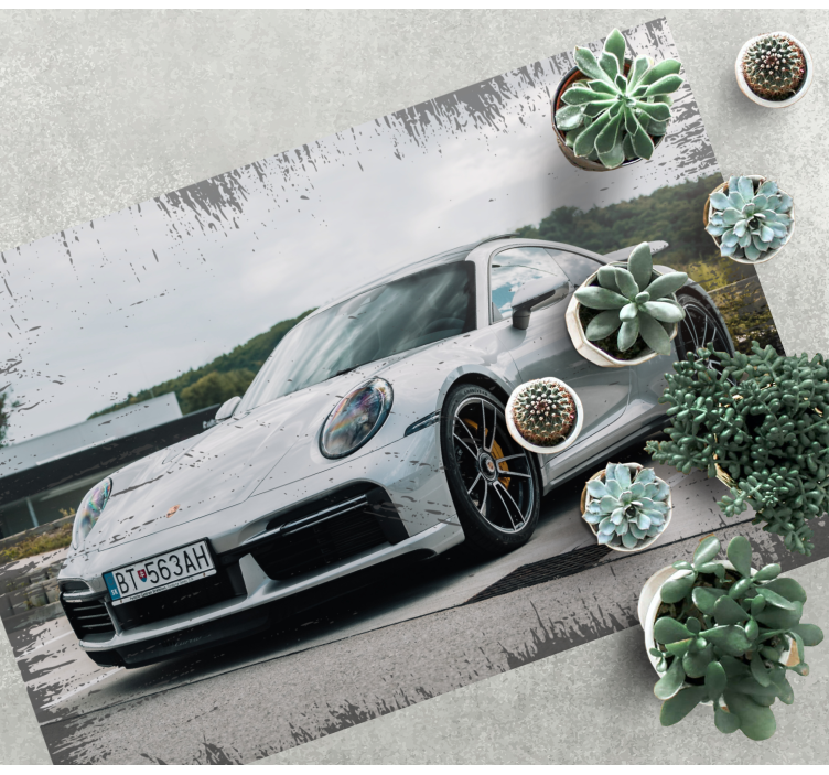 Moderni porsche 911 vinyylimatto retro - Tenstickers