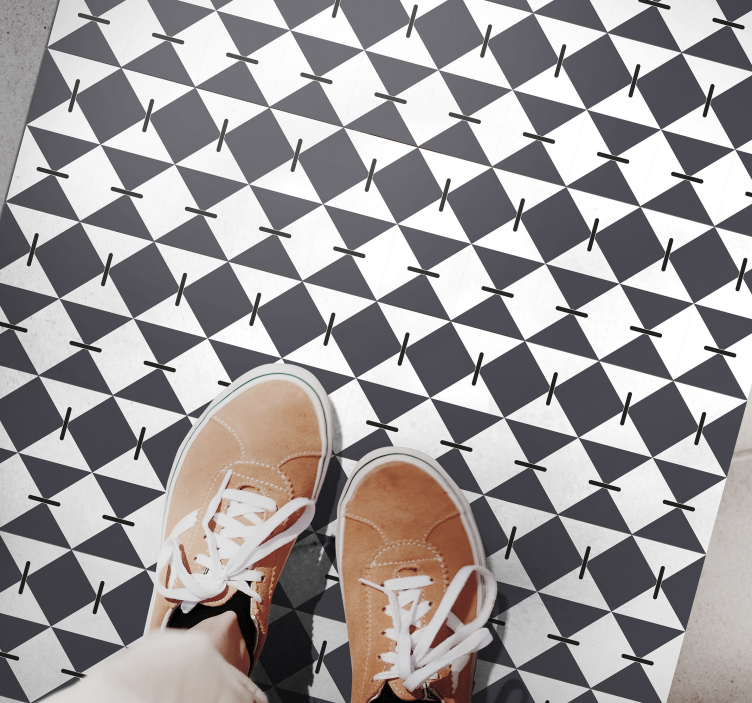 Moderni timanttikuvio geometrinen vinyylimatto - Tenstickers