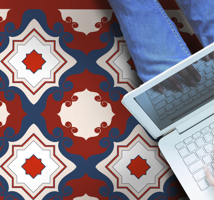 Monimutkainen mosaiikkisymmetria laatta vinyylimatto - Tenstickers