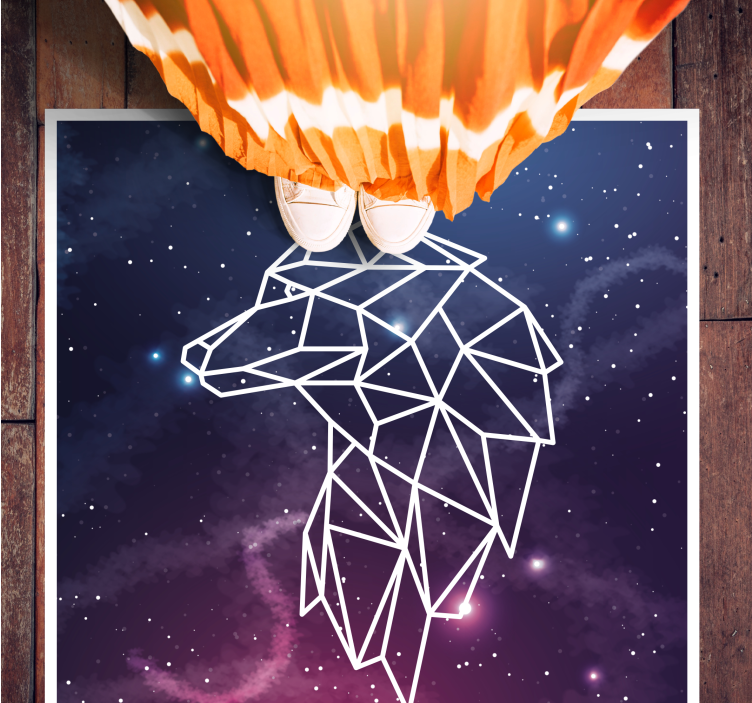 Monivärinen cosmos susi etninen vinyylimatto - Tenstickers