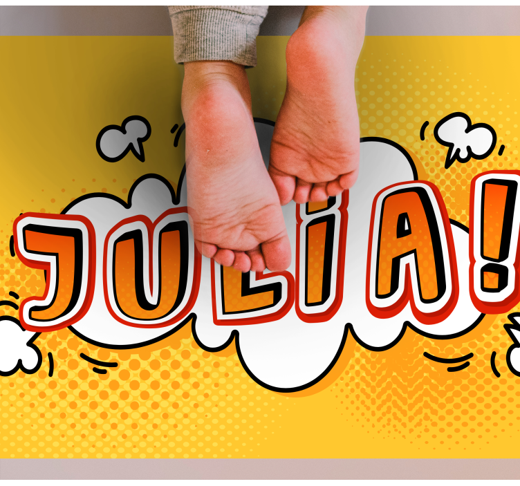 Graffiti-nimipilvi vinyylimatto - Tenstickers