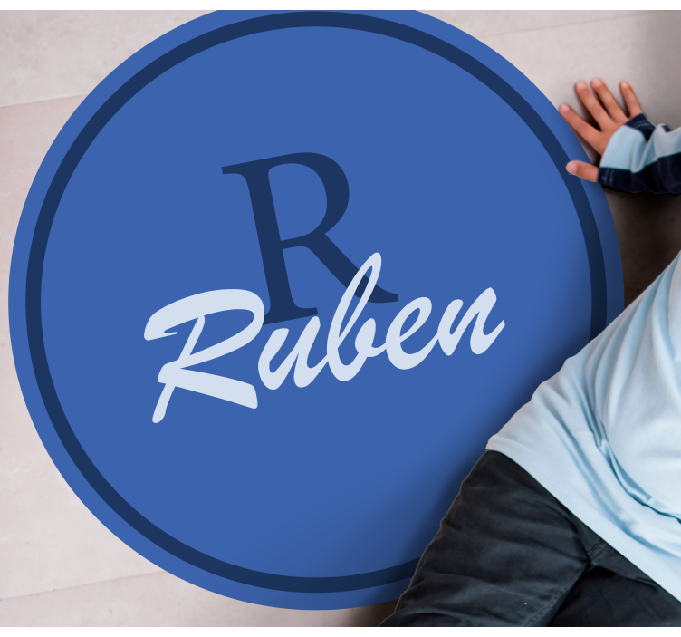 Mukautettu nimiympyrä nimi vinyylimatto - Tenstickers