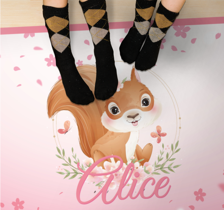 Orava kuva nimi vinyylimatto - Tenstickers