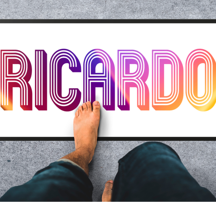 Mukautettu nimi neon teinin vinyylimatto - Tenstickers